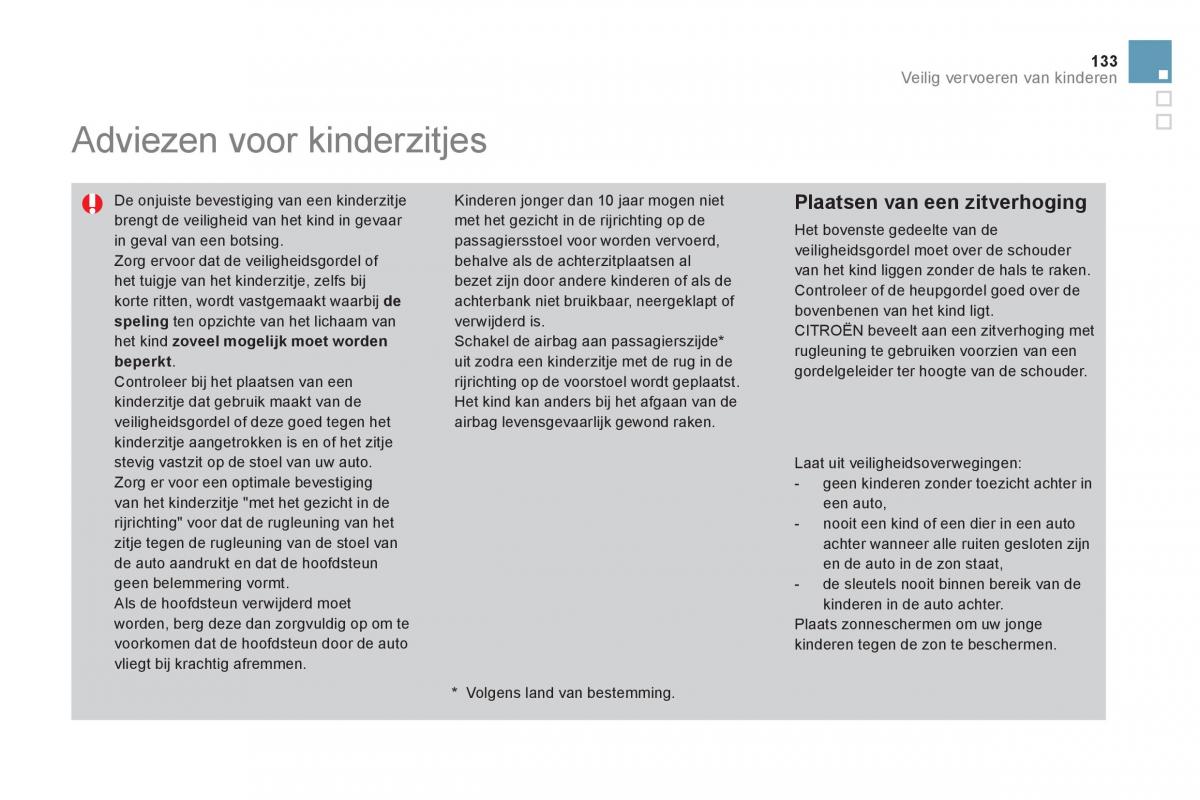 Citroen DS3 owners manual handleiding / page 135