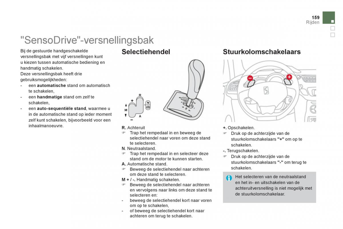 Citroen DS3 owners manual handleiding / page 161