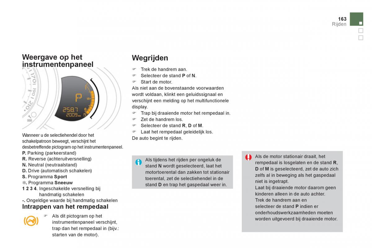 Citroen DS3 owners manual handleiding / page 165