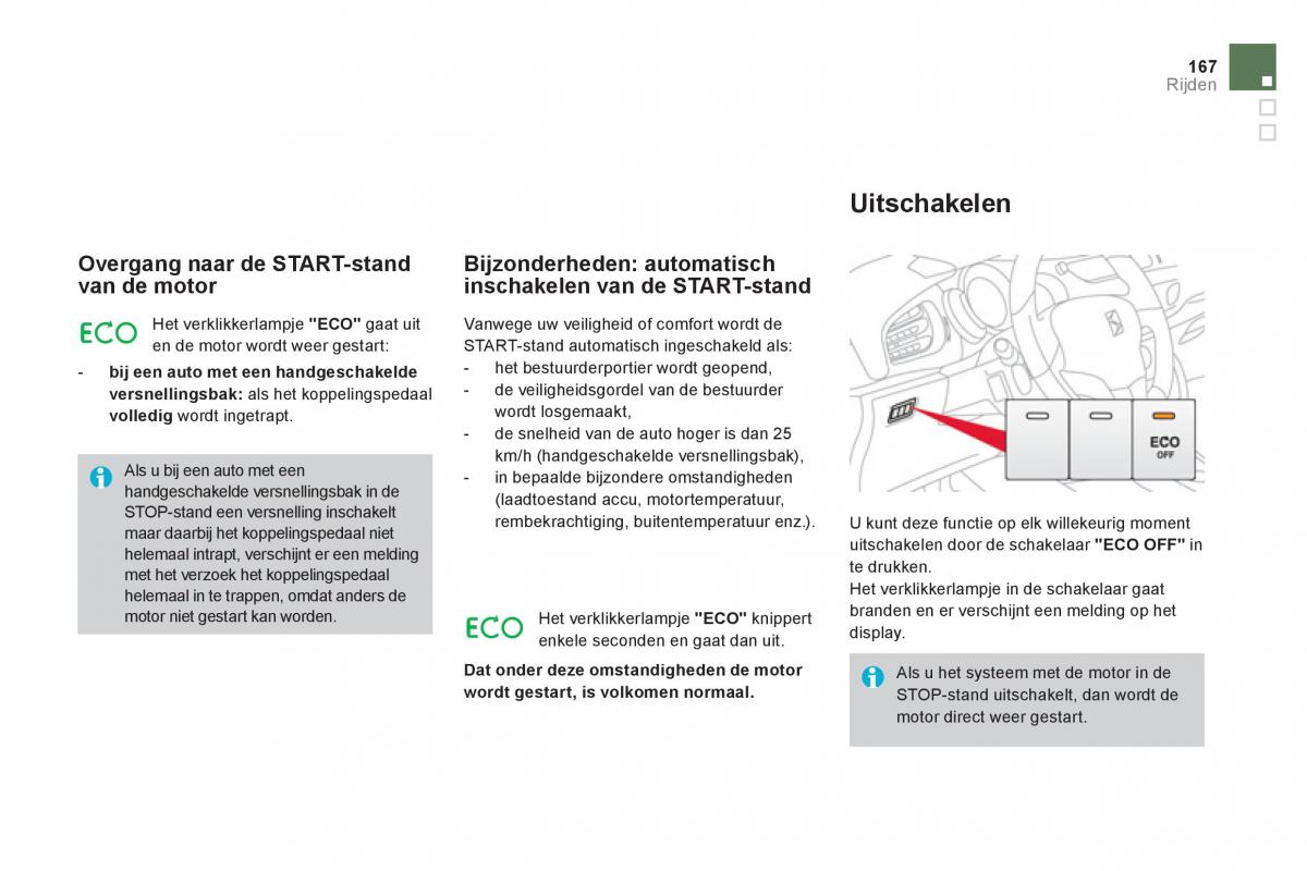 Citroen DS3 owners manual handleiding / page 169