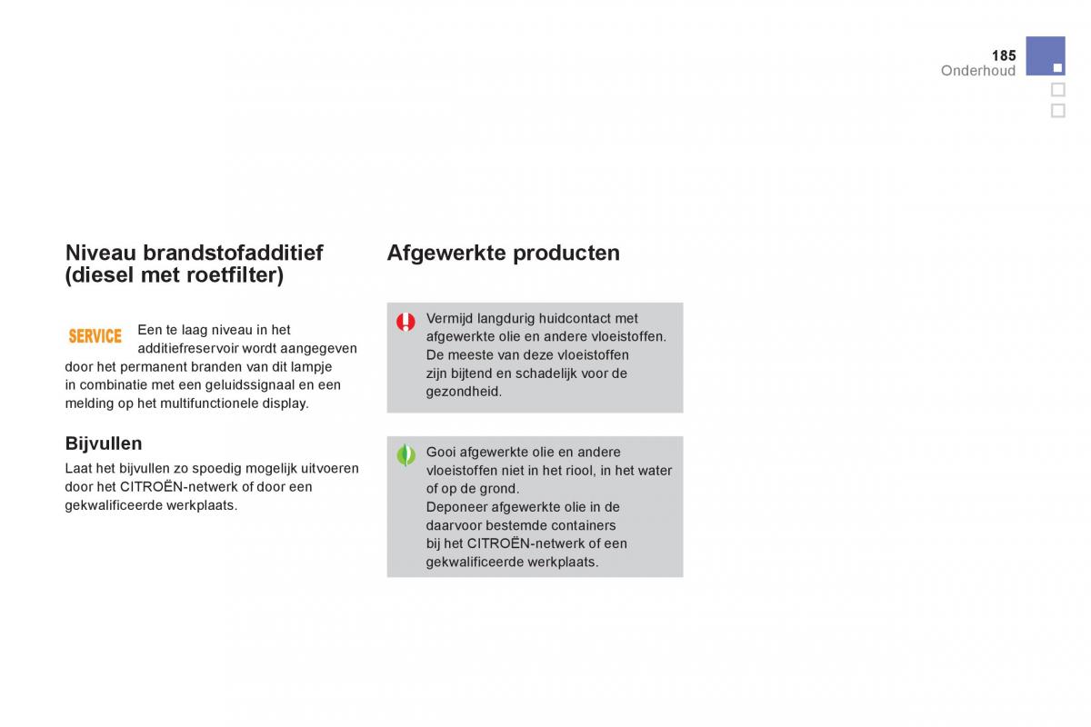 Citroen DS3 owners manual handleiding / page 187