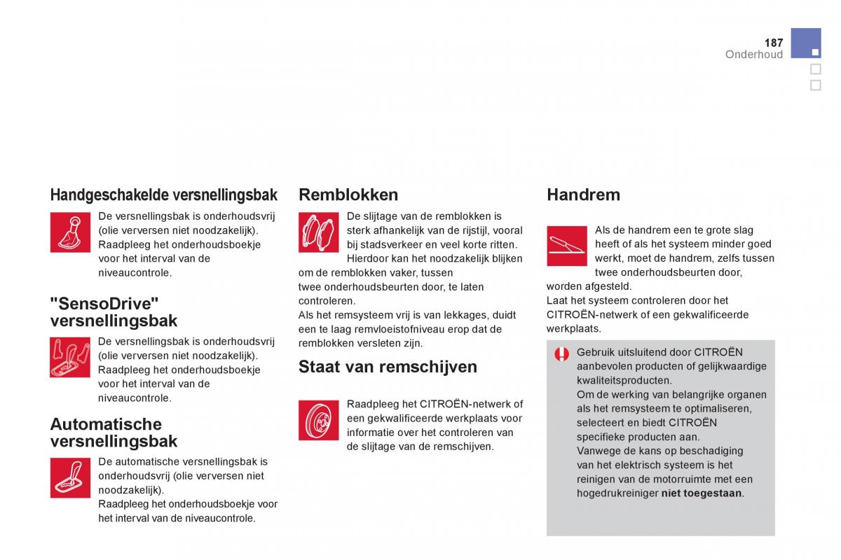 Citroen DS3 owners manual handleiding / page 189