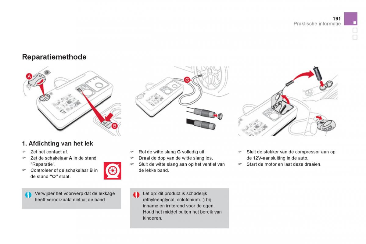 Citroen DS3 owners manual handleiding / page 193