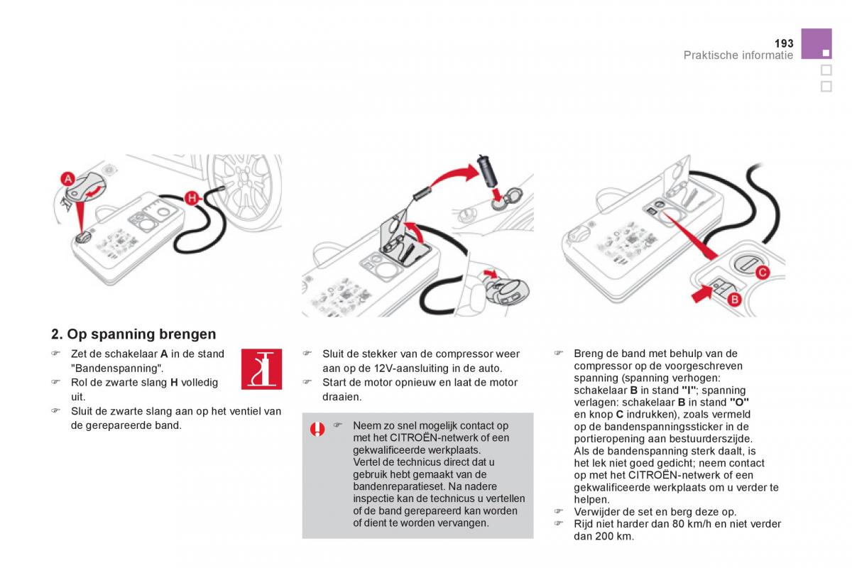 Citroen DS3 owners manual handleiding / page 195