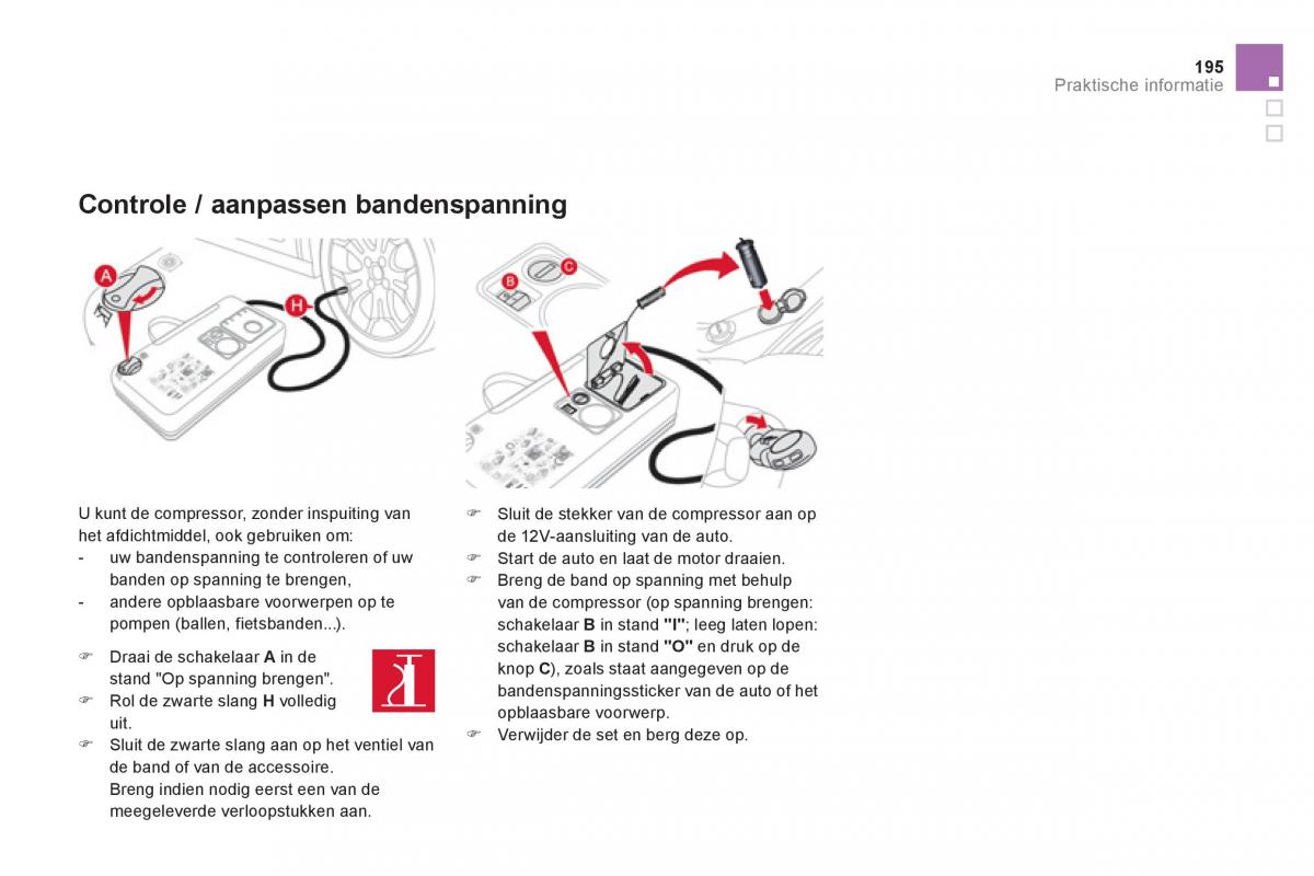 Citroen DS3 owners manual handleiding / page 197