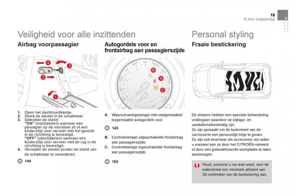 Citroen DS3 owners manual handleiding / page 21