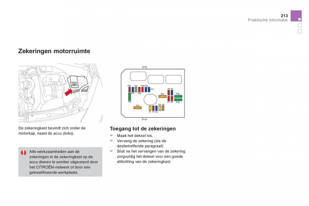 Citroen DS3 owners manual handleiding / page 215