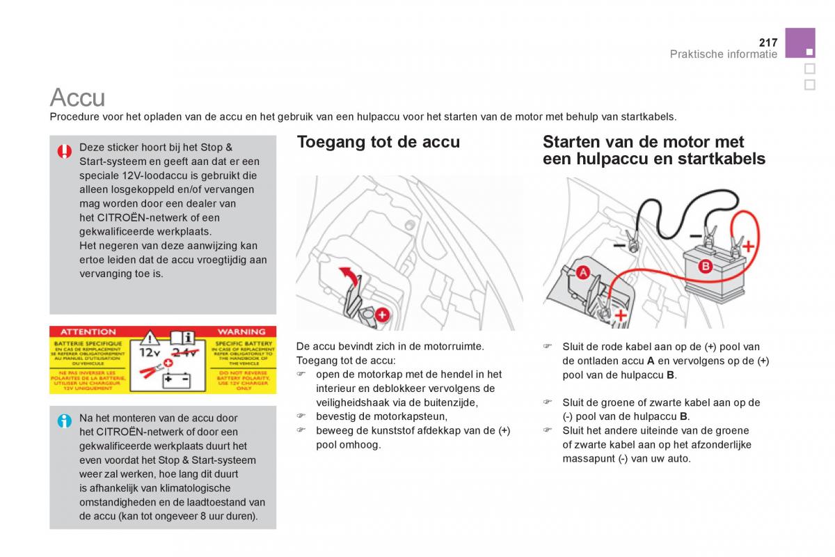 Citroen DS3 owners manual handleiding / page 219