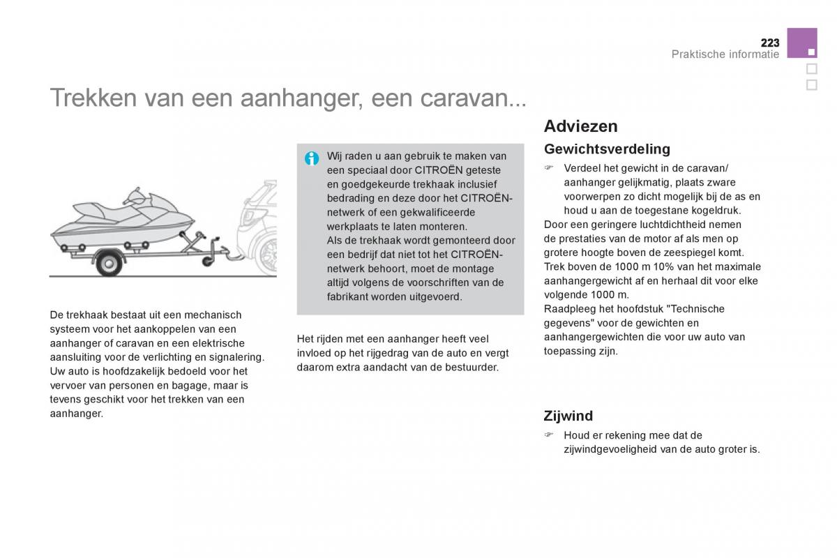 Citroen DS3 owners manual handleiding / page 225