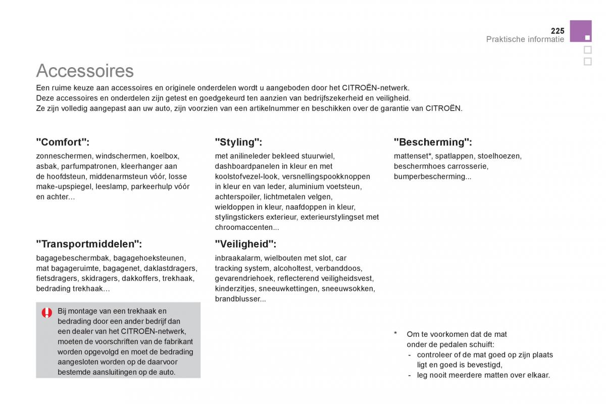 Citroen DS3 owners manual handleiding / page 227