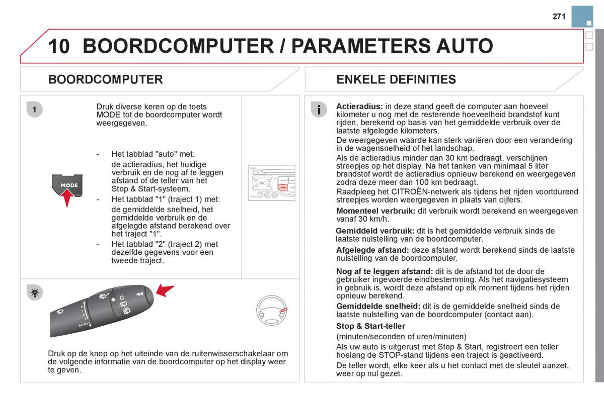 Citroen DS3 owners manual handleiding / page 273