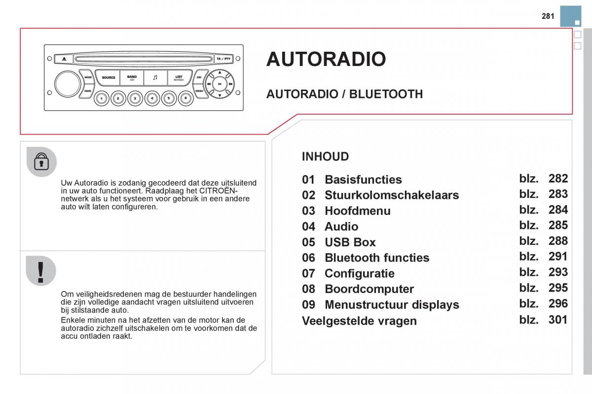 Citroen DS3 owners manual handleiding / page 283