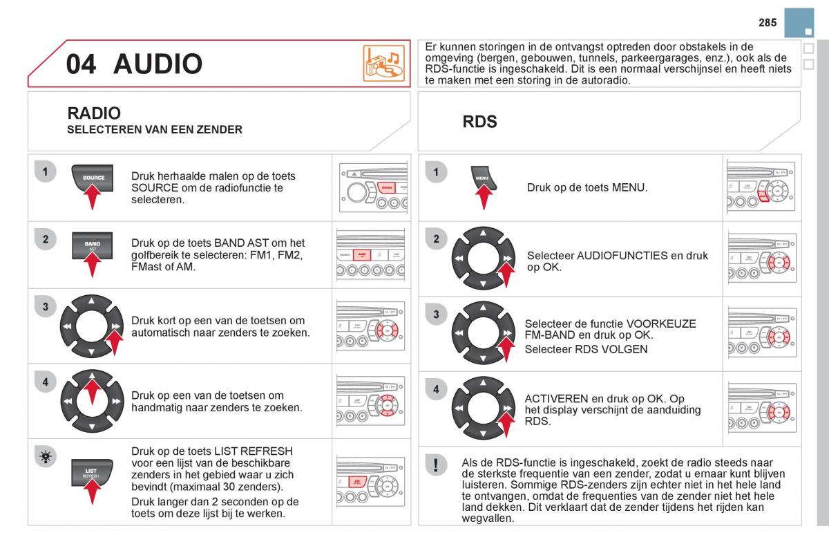 Citroen DS3 owners manual handleiding / page 287