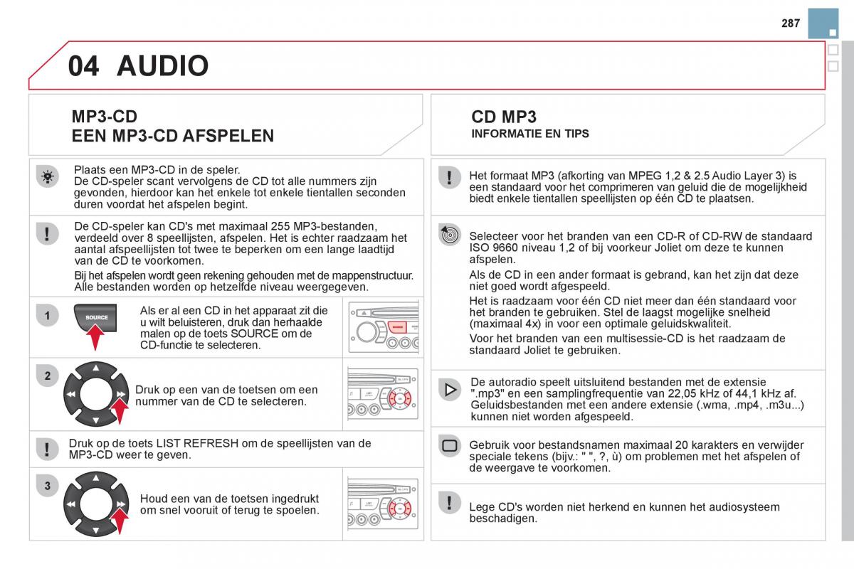 Citroen DS3 owners manual handleiding / page 289