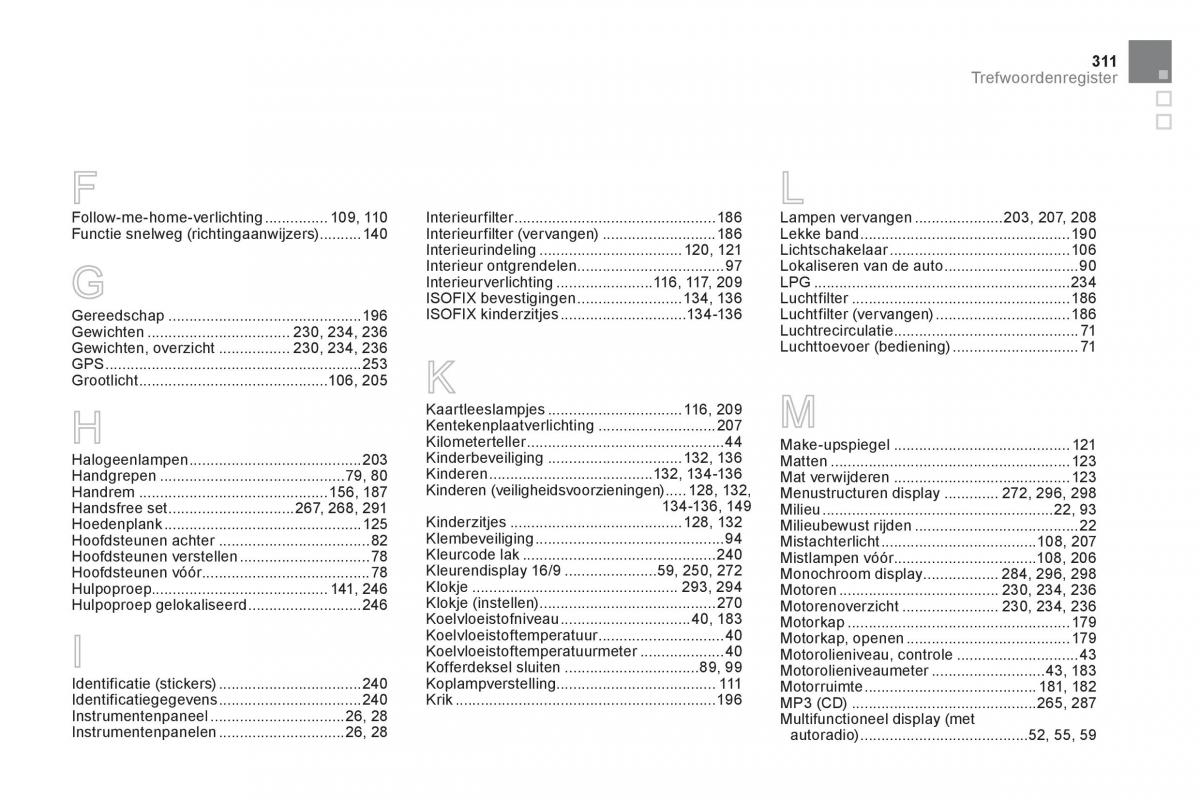 Citroen DS3 owners manual handleiding / page 313