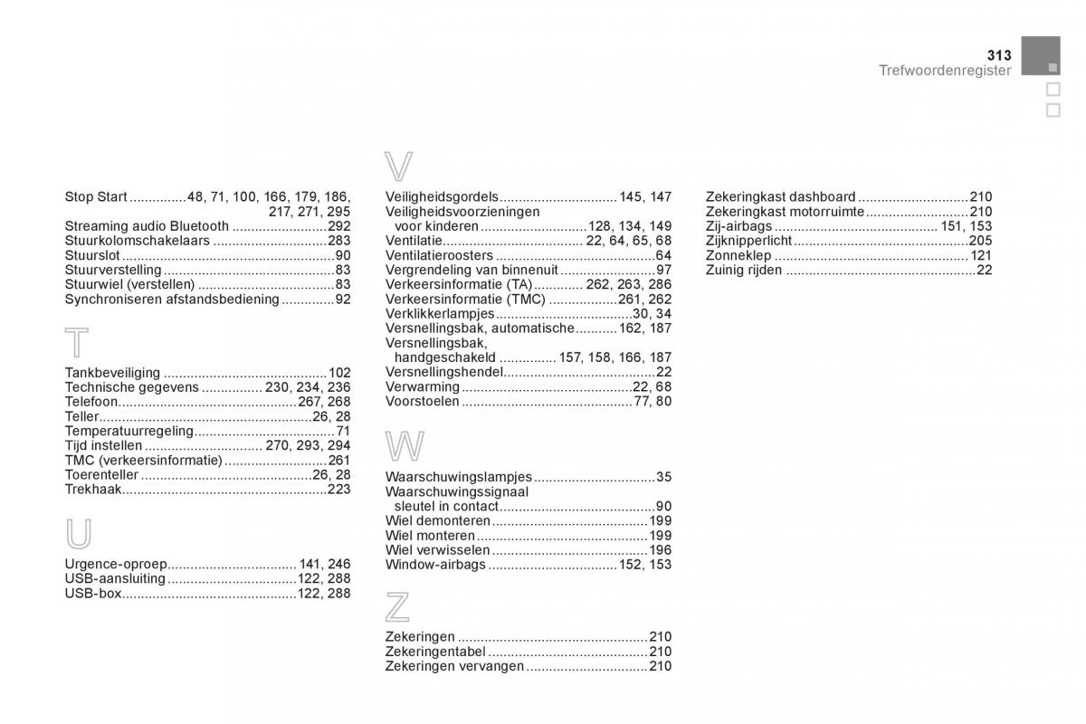 Citroen DS3 owners manual handleiding / page 315