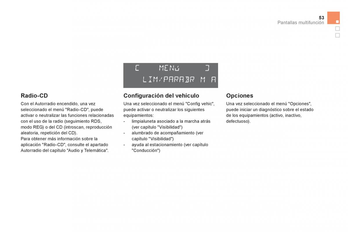 Citroen DS3 owners manual manual del propietario / page 55