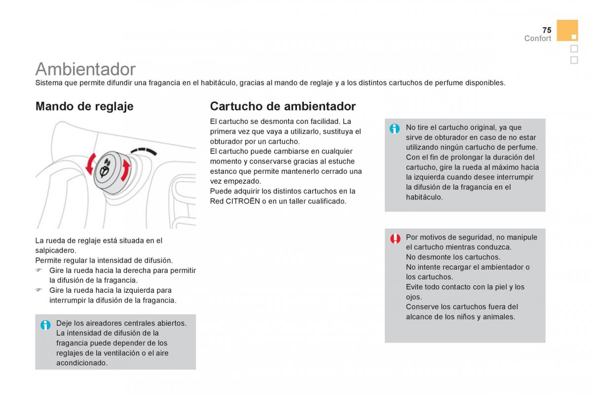 Citroen DS3 owners manual manual del propietario / page 77