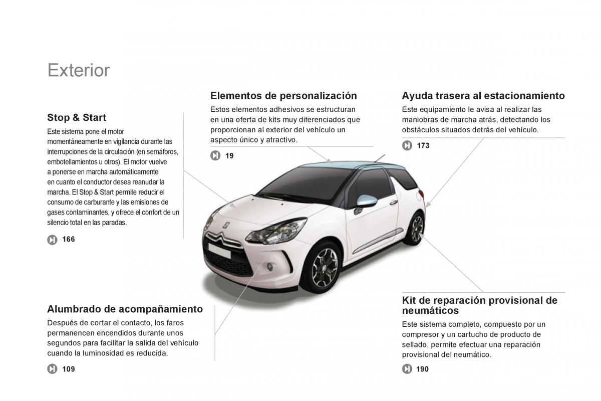 Citroen DS3 owners manual manual del propietario / page 10