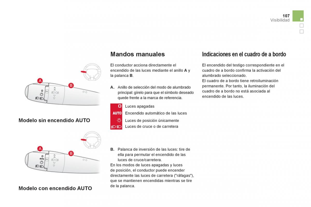 Citroen DS3 owners manual manual del propietario / page 109