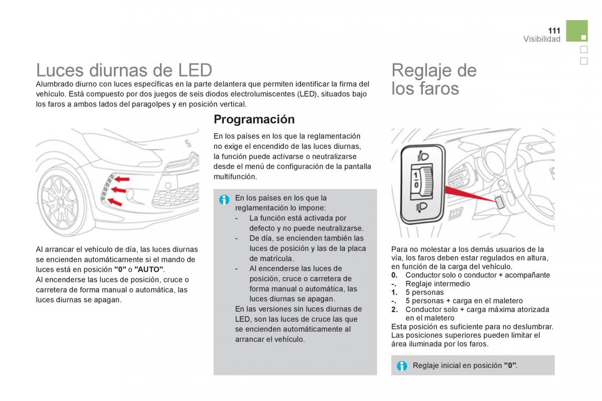 Citroen DS3 owners manual manual del propietario / page 113