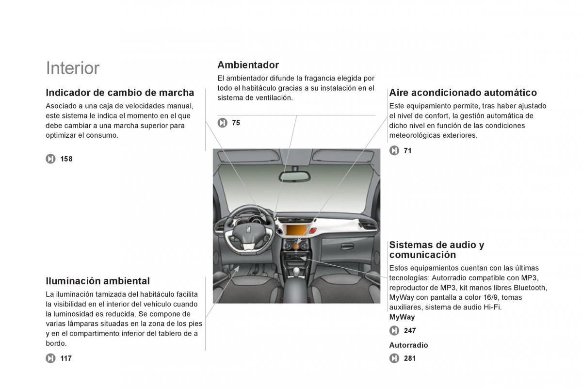 Citroen DS3 owners manual manual del propietario / page 12