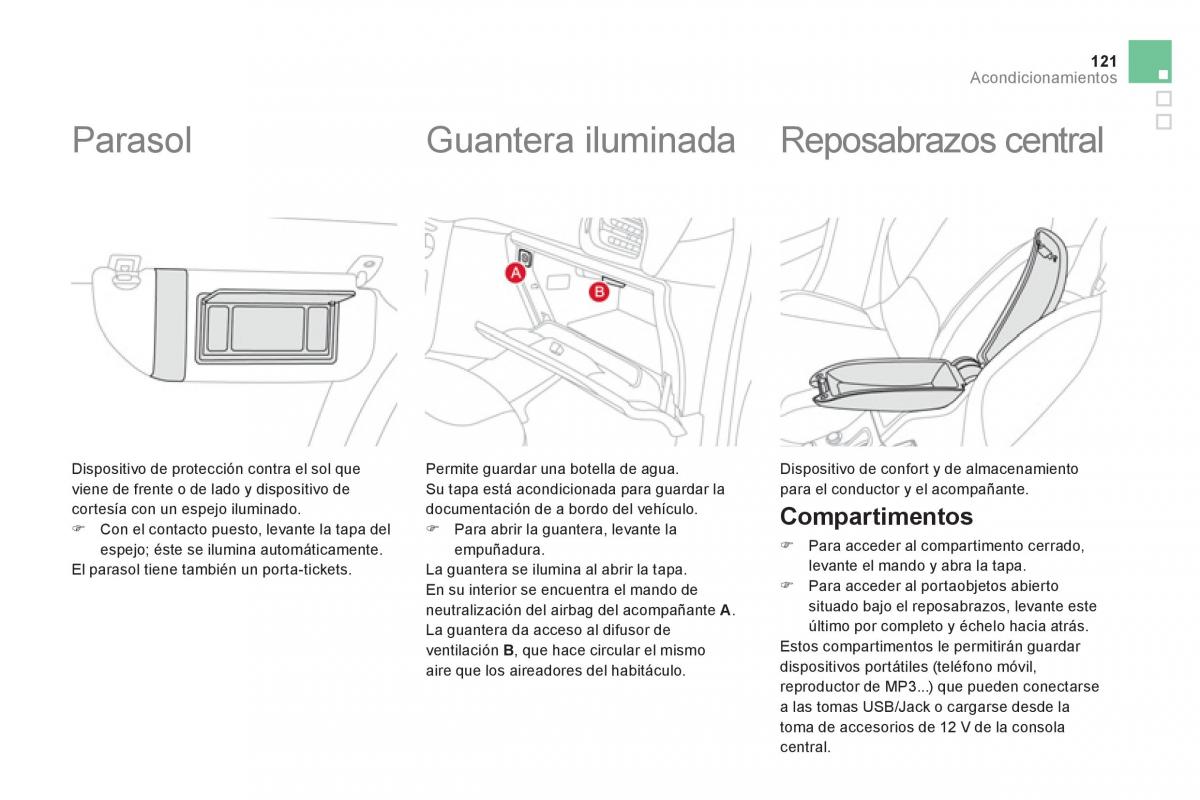 Citroen DS3 owners manual manual del propietario / page 123