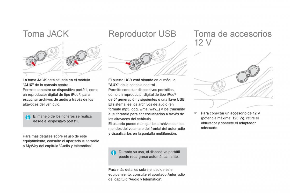 Citroen DS3 owners manual manual del propietario / page 124