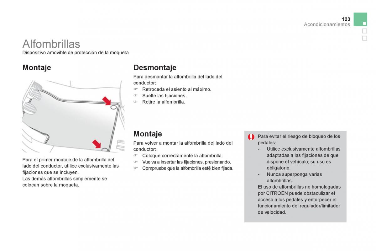 Citroen DS3 owners manual manual del propietario / page 125