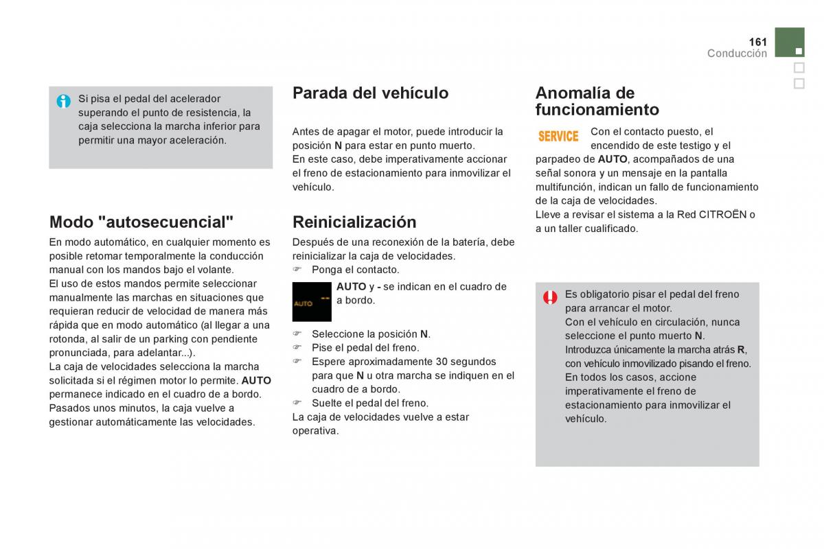 Citroen DS3 owners manual manual del propietario / page 163