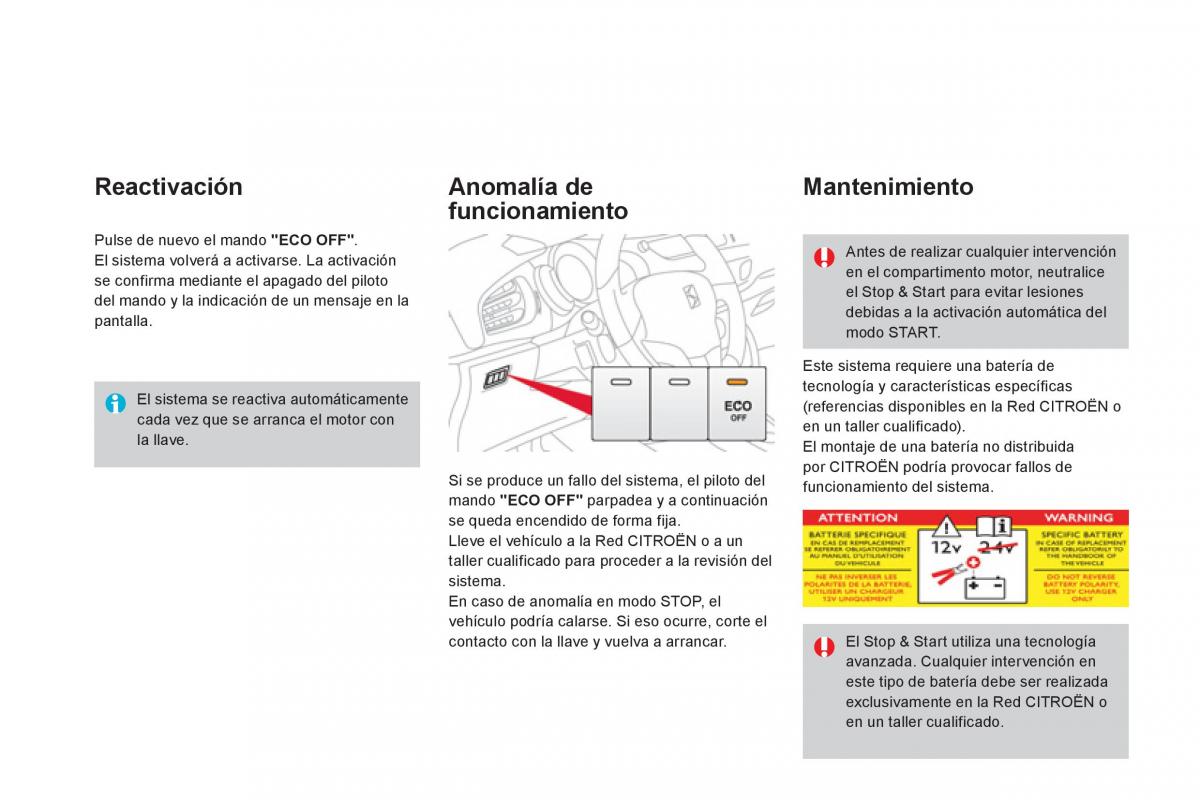 Citroen DS3 owners manual manual del propietario / page 170