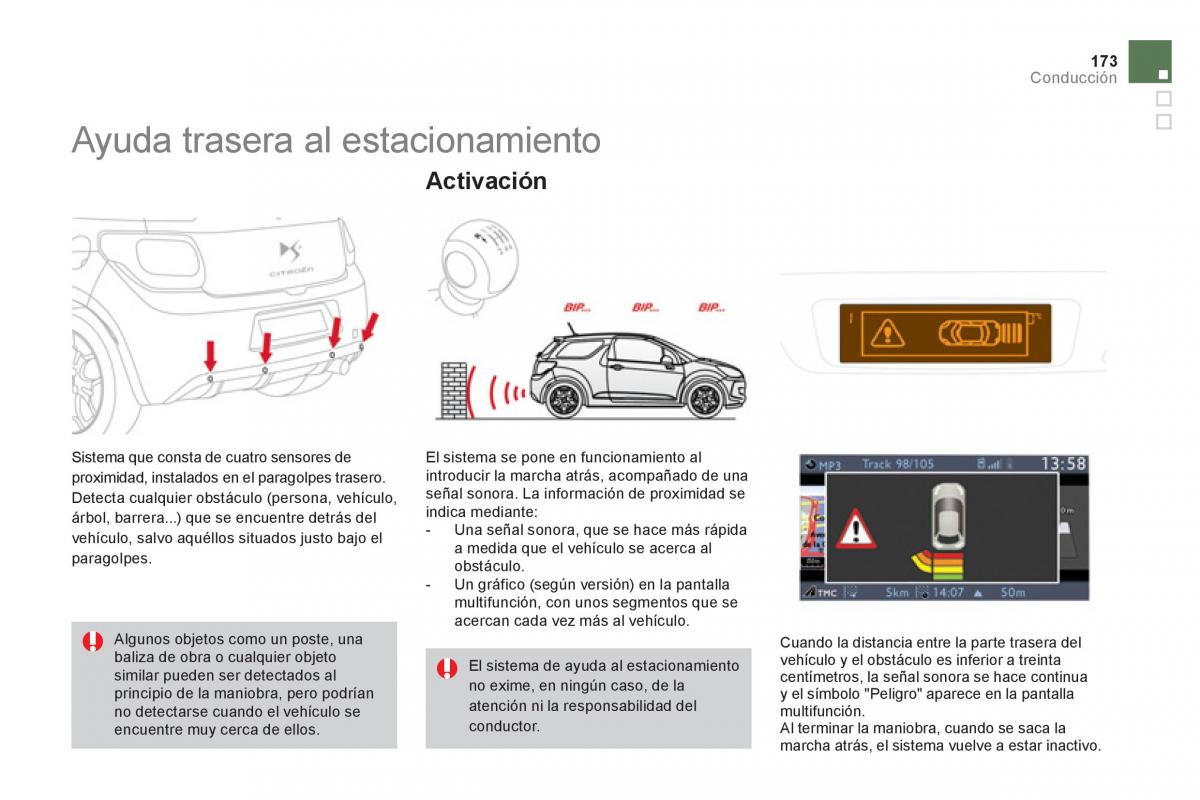 Citroen DS3 owners manual manual del propietario / page 175