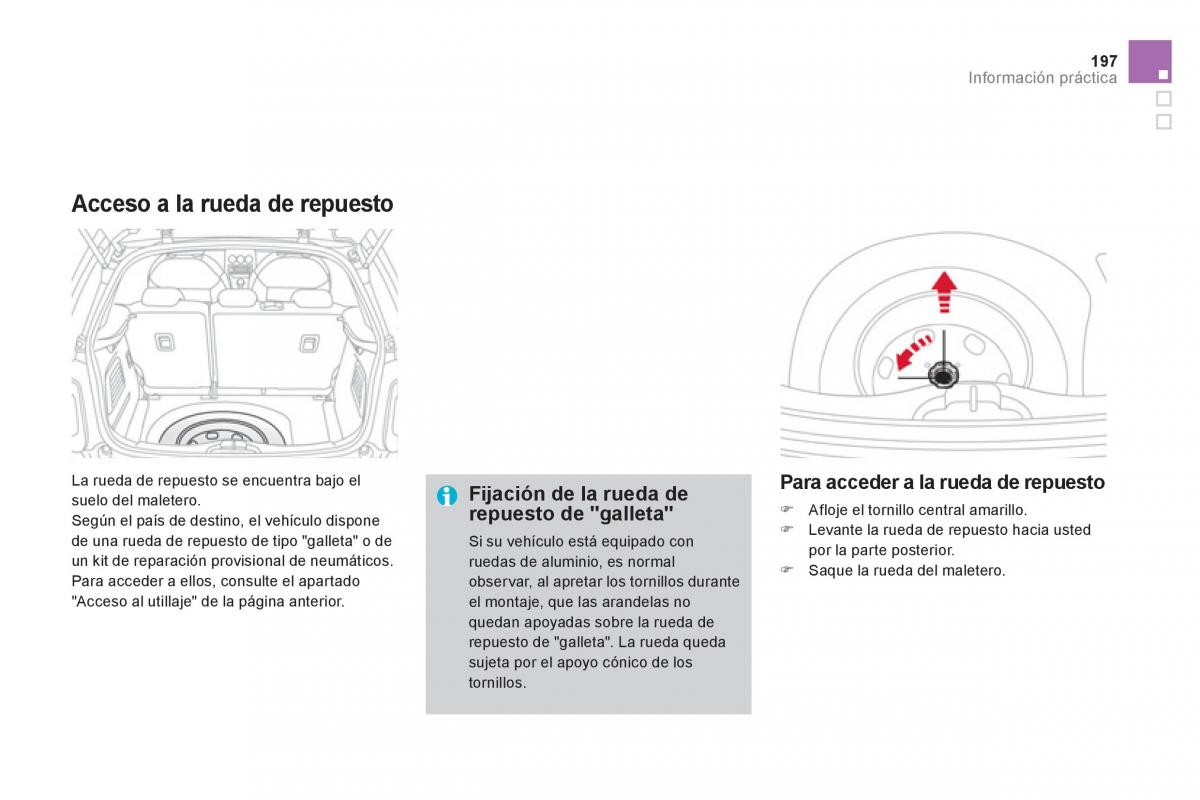 Citroen DS3 owners manual manual del propietario / page 199