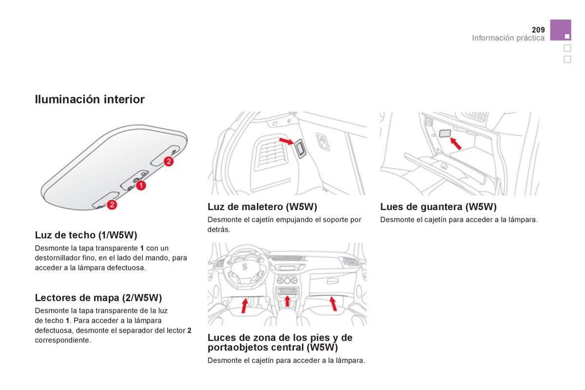 Citroen DS3 owners manual manual del propietario / page 211