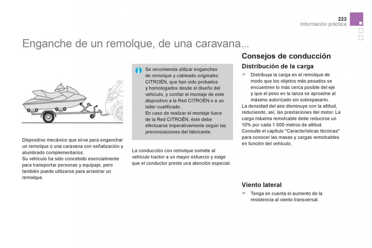 Citroen DS3 owners manual manual del propietario / page 225