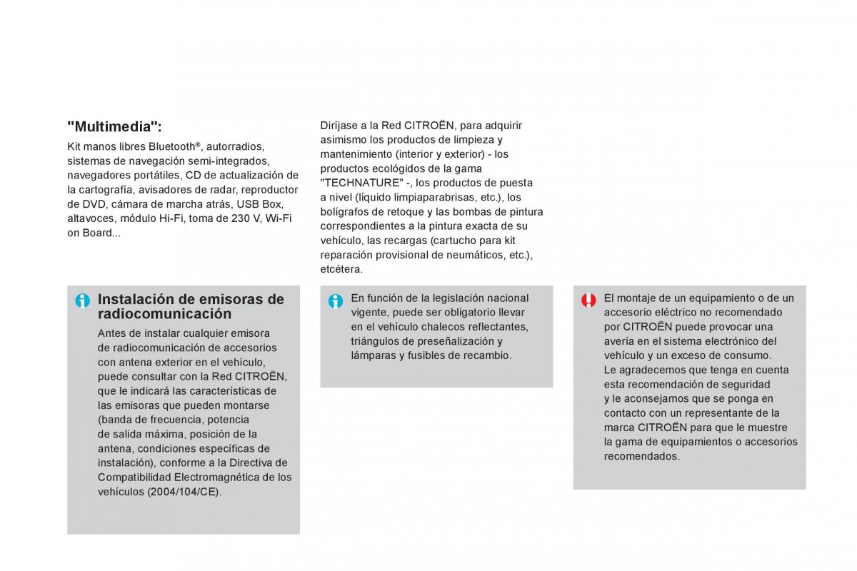 Citroen DS3 owners manual manual del propietario / page 228