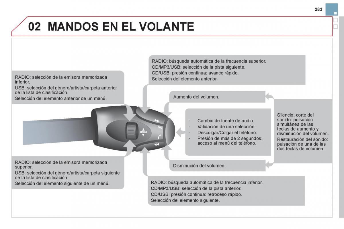 Citroen DS3 owners manual manual del propietario / page 285