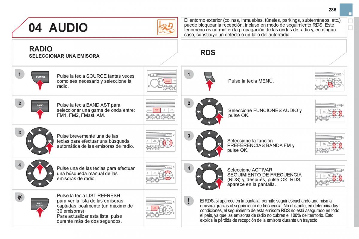 Citroen DS3 owners manual manual del propietario / page 287