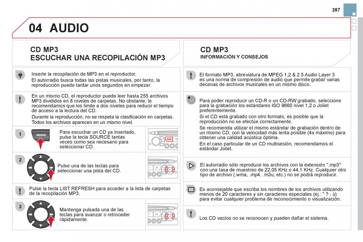 Citroen DS3 owners manual manual del propietario / page 289