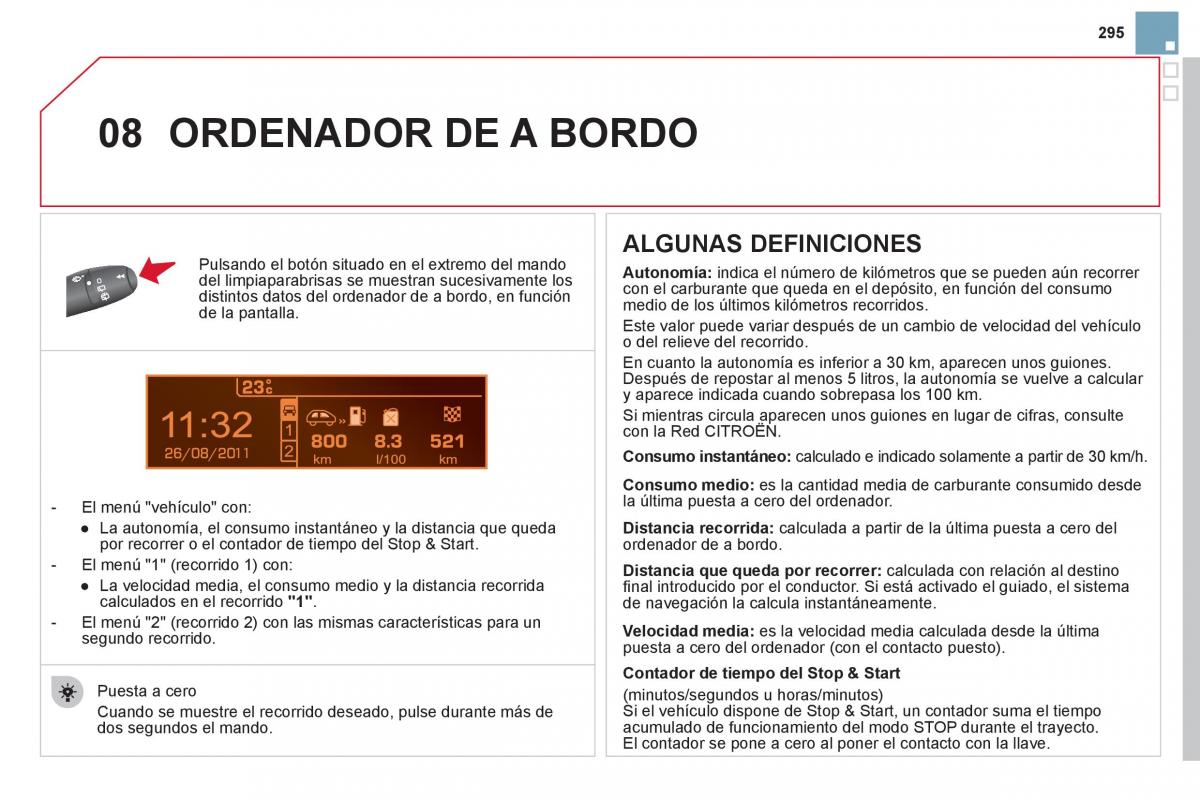 Citroen DS3 owners manual manual del propietario / page 297