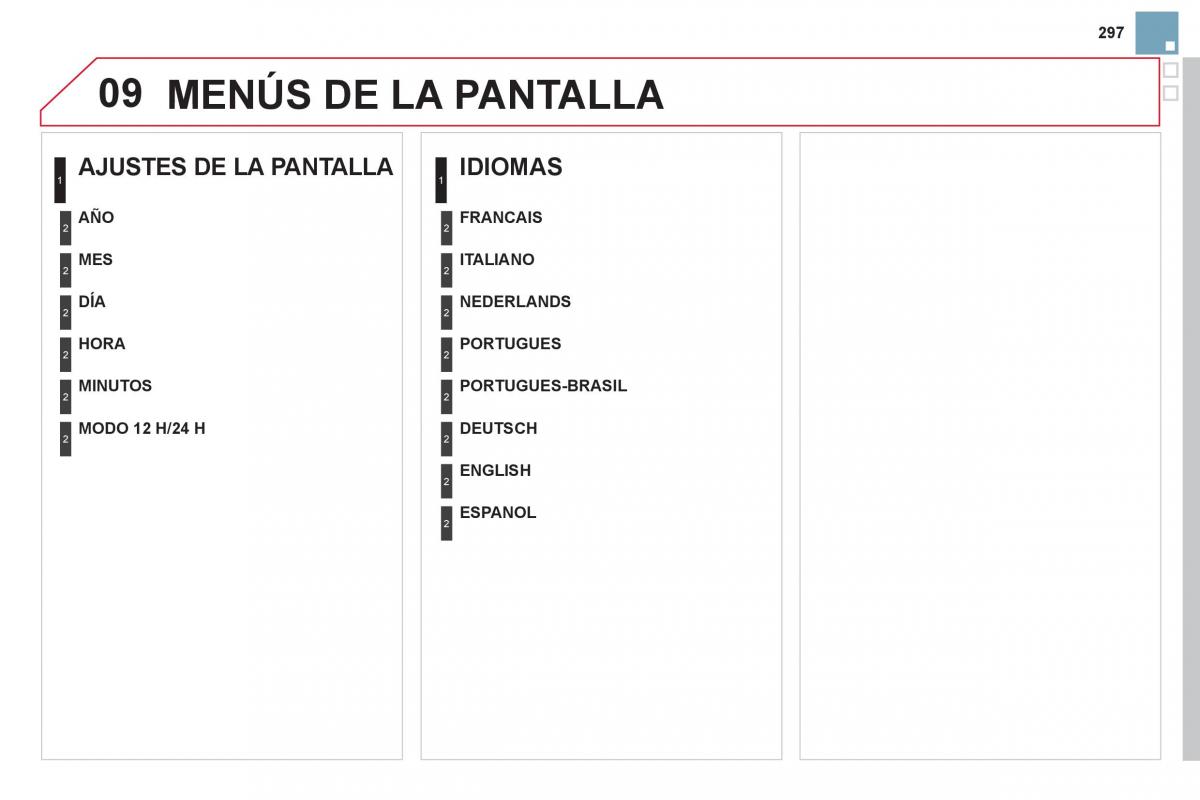 Citroen DS3 owners manual manual del propietario / page 299