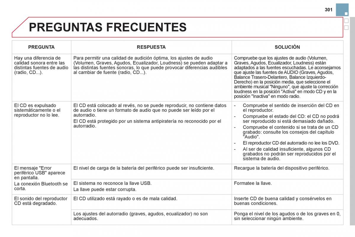 Citroen DS3 owners manual manual del propietario / page 303