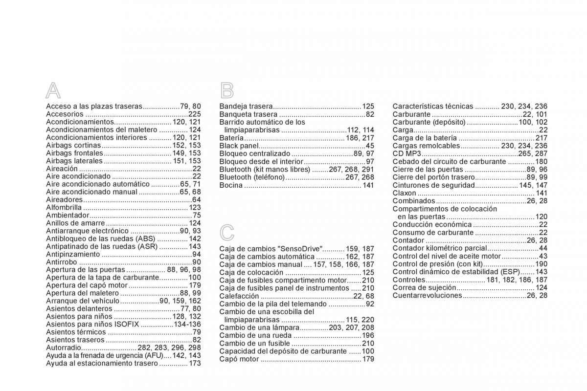 Citroen DS3 owners manual manual del propietario / page 312