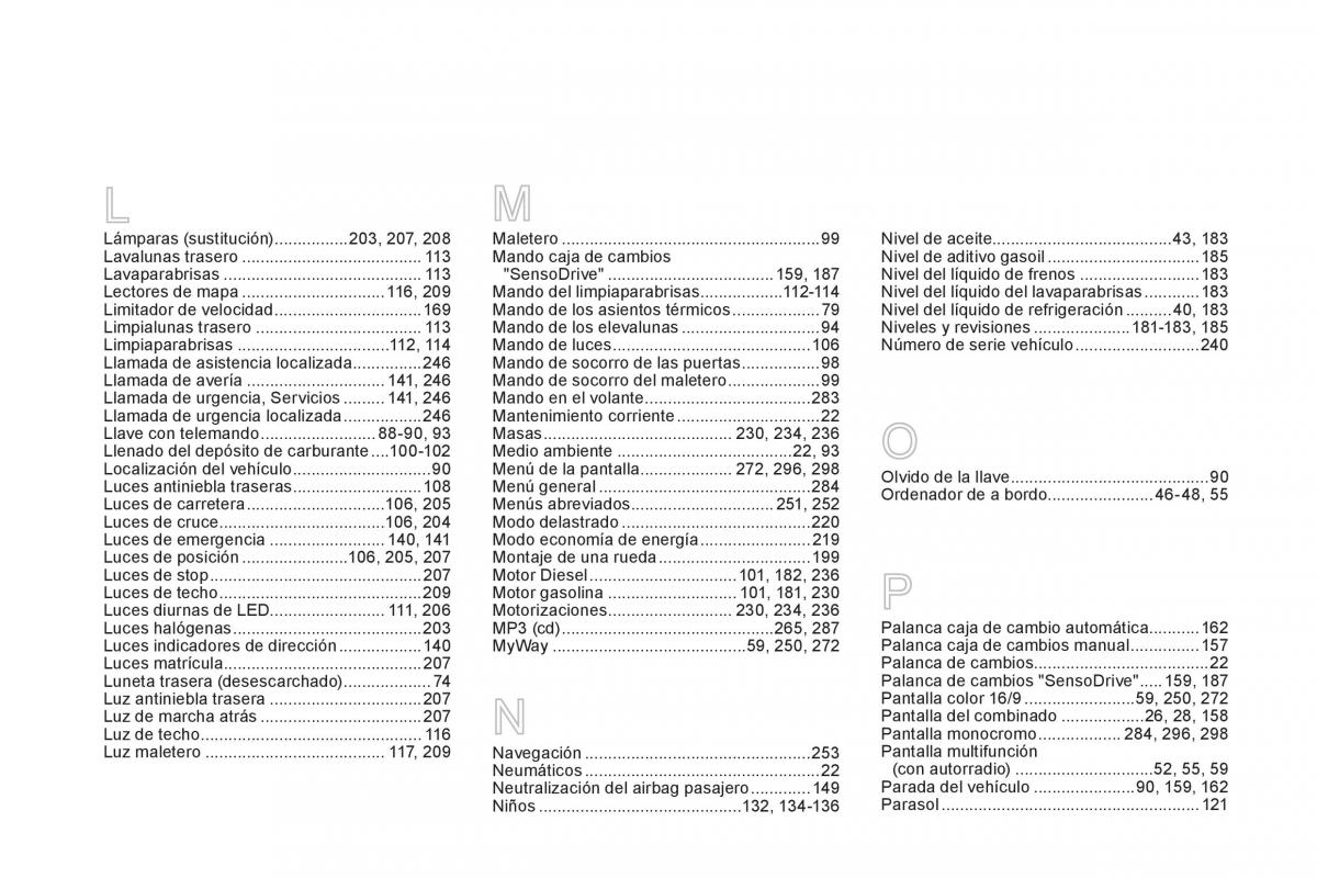 Citroen DS3 owners manual manual del propietario / page 314