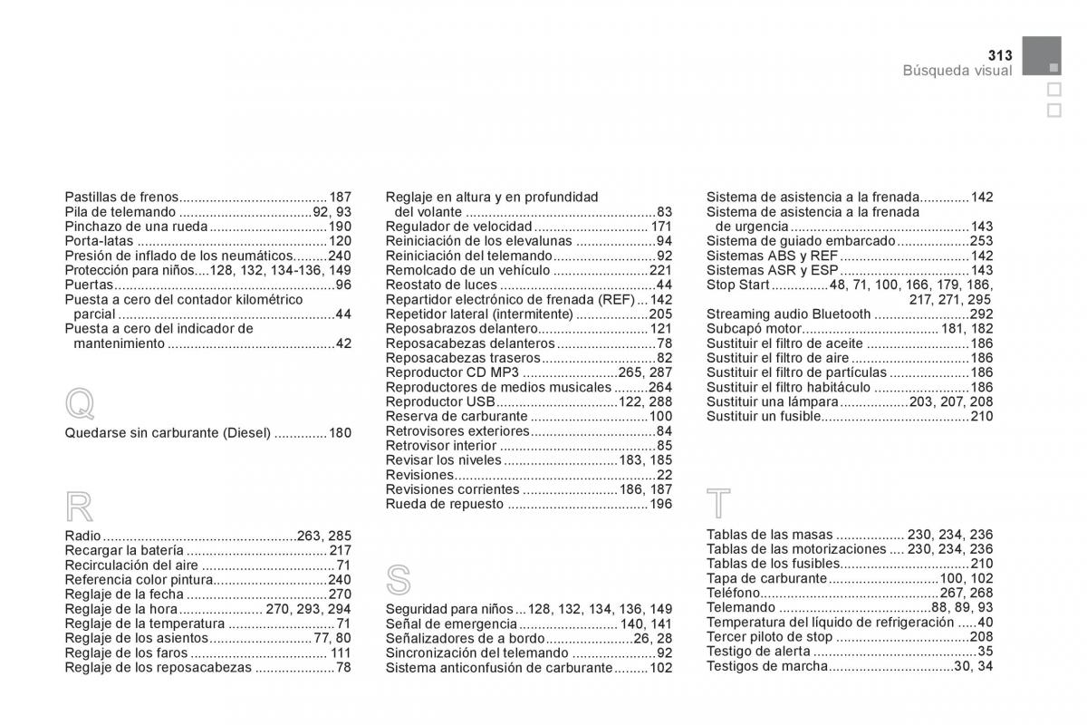 Citroen DS3 owners manual manual del propietario / page 315