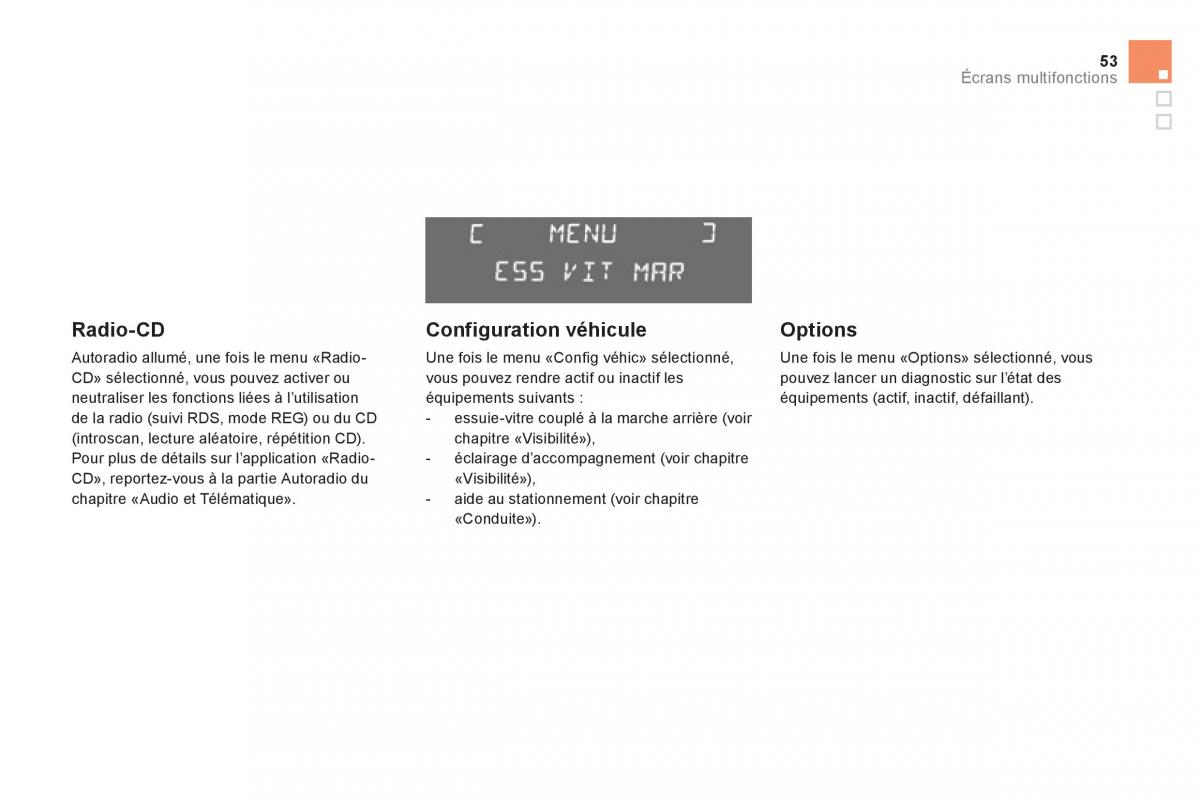 Citroen DS3 owners manual manuel du proprietaire / page 55