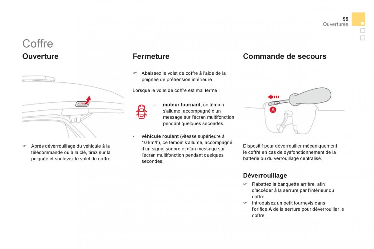 Citroen DS3 owners manual manuel du proprietaire / page 101