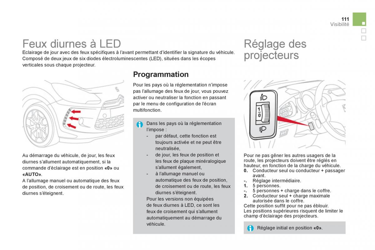 Citroen DS3 owners manual manuel du proprietaire / page 113