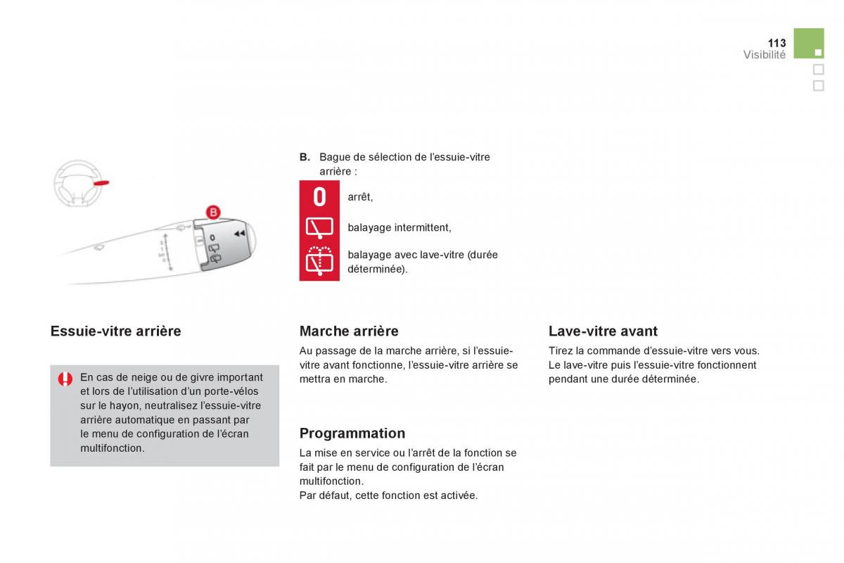 Citroen DS3 owners manual manuel du proprietaire / page 115