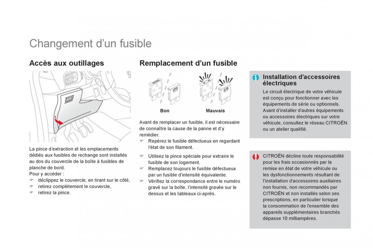 Citroen DS3 owners manual manuel du proprietaire / page 212